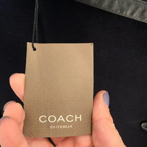 Coach  Black Wool ankle length coat size 14 - Picture 8 of 9